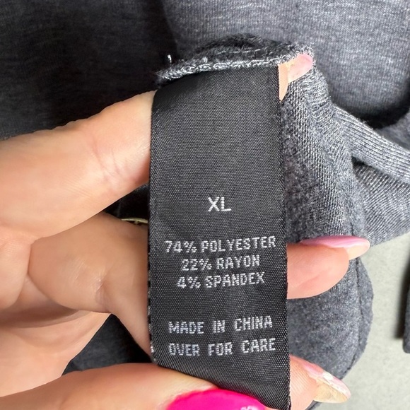 Alyx Women’s Charcoal Gray 3/4 Sleeve Basic Top size XL - Picture 6 of 10